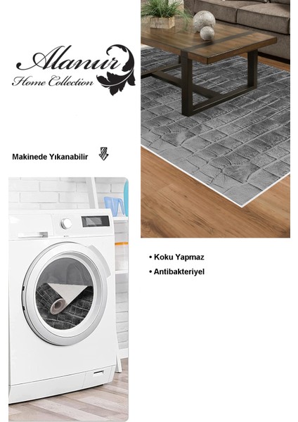 Dijital Salon Halısı Trend Keçe Kaymaz Taban Modern Blaithin Gri modelleri
