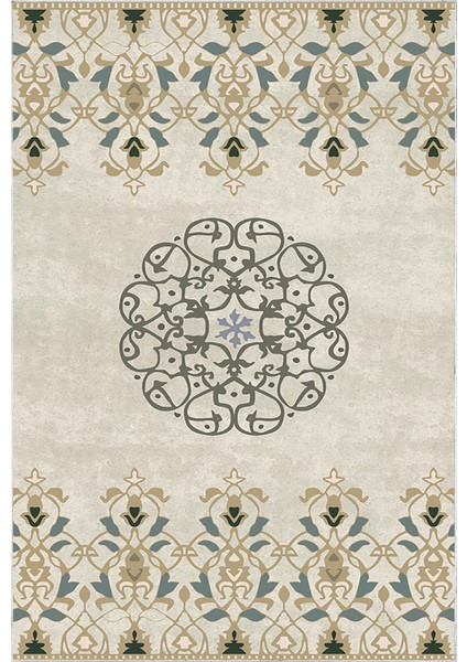 Dijital Salon Halısı Trend Keçe Kaymaz Taban Modern Demetria Bej fiyatları