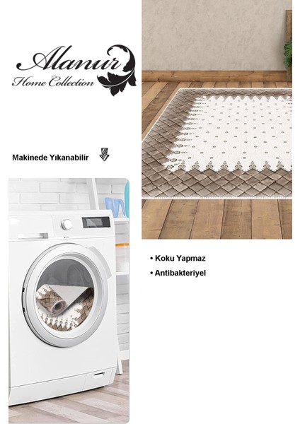 Dijital Salon Halısı Trend Keçe Kaymaz Taban Modern Arcelia Krem modelleri