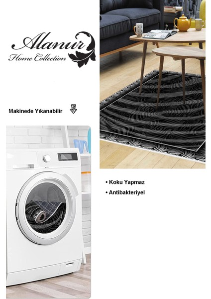 Dijital Salon Halısı Star Pamuk Kaymaz Taban Modern Patti Gri modelleri