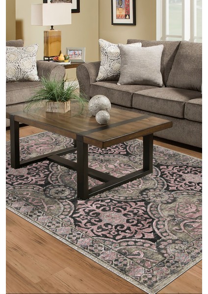 Dijital Salon Halısı Trend Keçe Kaymaz Taban Modern Osana Pudra