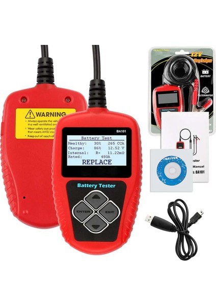 Powermaster BA101 12V 30-220AH Akü Test Cihazı Marş ve Şarj Alternatör Sistemi Test Cihazı