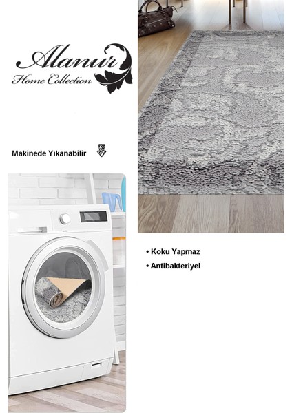 Dijital Salon Halısı Yıldız Deri Kaymaz Taban Modern Storm Gri modelleri