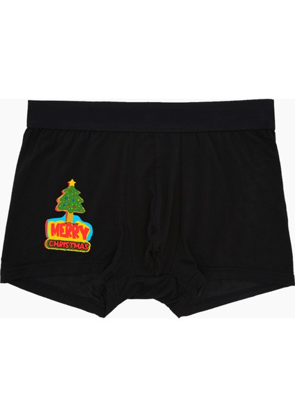 Yılbaşı Erkek Merry Christmas Noel Ağacı Boxer