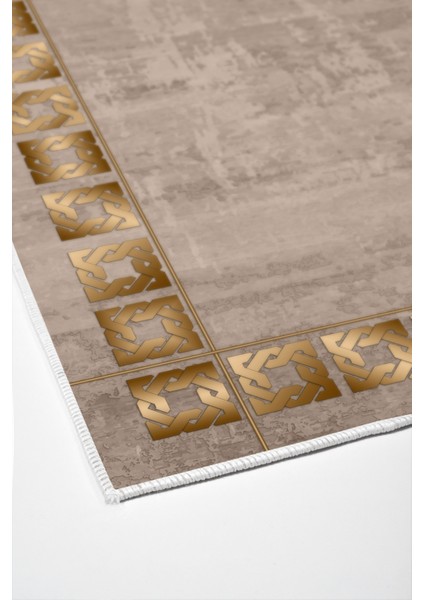 Dijital Salon Halısı Trend Keçe Kaymaz Taban Modern Twyla Camel fırsatları