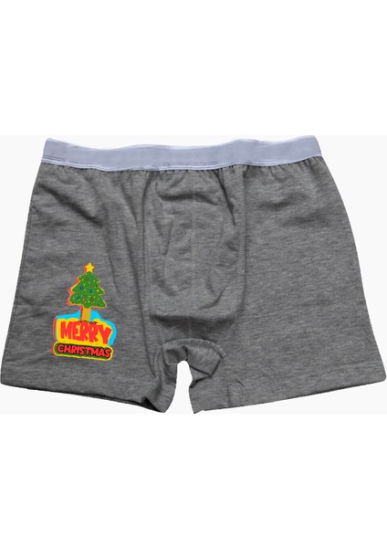 Yılbaşı Erkek Merry Christmas Noel Ağacı Boxer