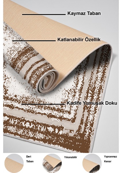 Dijital Salon Halısı Yıldız Deri Kaymaz Taban Modern Mollie Krem indirimleri