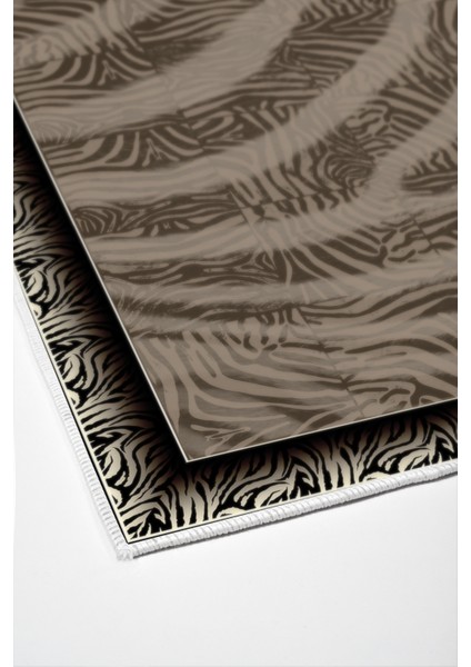 Dijital Salon Halısı Star Pamuk Kaymaz Taban Modern Patti Kahve fırsatları