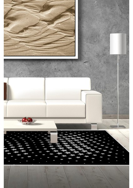 Dijital Salon Halısı Trend Keçe Kaymaz Taban Modern Willow Gri
