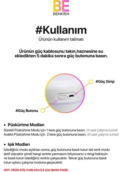 H2O Humidifier 300 ml Ultrasonik Hava Nemlendirici Buhar Makinesi ve Aroma Difüzörü indirimleri