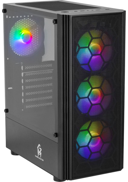 Game Master R02 Gaming Kasa (4 Rgb Fan, Butondan Değişebilen Modlar, ATX ve m-ATX)