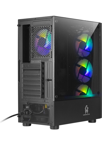 Game Master R02 Gaming Kasa (4 Rgb Fan, Butondan Değişebilen Modlar, ATX ve m-ATX)