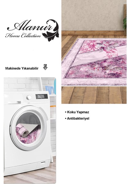 Dijital Salon Halısı Trend Keçe Kaymaz Taban Modern Kristalena Pudra modelleri