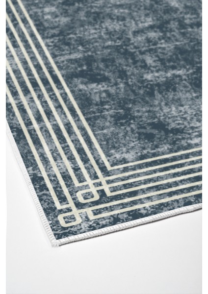 Dijital Salon Halısı Trend Keçe Kaymaz Taban Modern Shelbi Mavi fırsatları