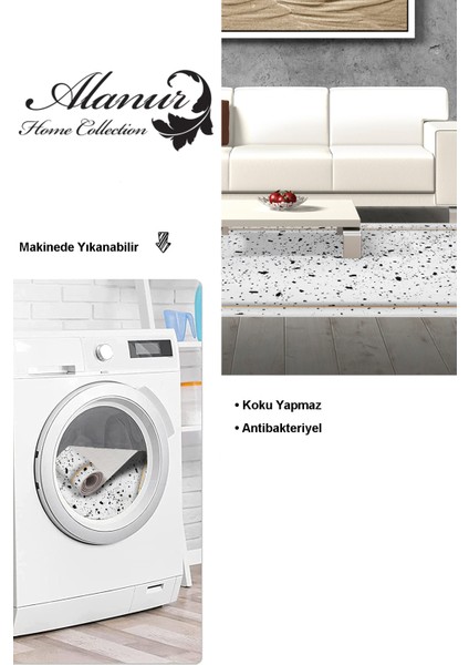 Dijital Salon Halısı Trend Keçe Kaymaz Taban Modern Leann Krem modelleri