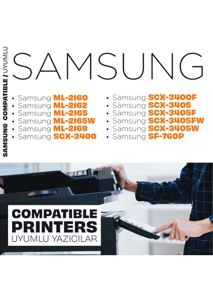 Samsung MLT-D101S Muadil Toner 2'li Paket / ML-2160 / ML-2165 / SCX-3400 / SCX-3405 / SF-760