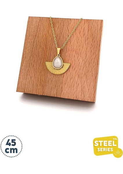 Paslanmaz Kararmaz Çelik Altın Kaplama Gold Osahar Madalyon Çelik Kolye 45 cm fiyatları