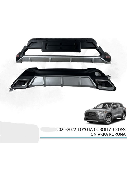 Araca Özel Toyota Corolla Cross 2020 - 2022 Ön Arka Koruma