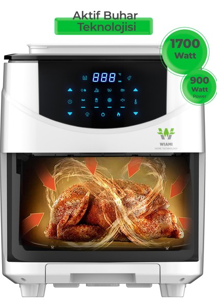 Airfryer 7 L Buharlı Hava Fritözü Beyaz modelleri
