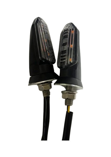 Motosiklet Sinyal Lamba Üniversal 12V Beyaz Cam Sarı LED 2'li fiyatları