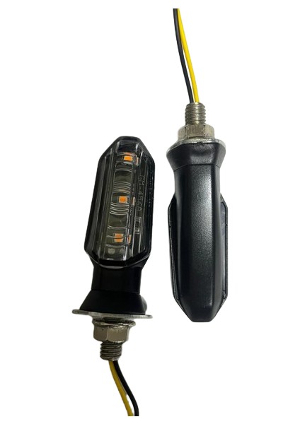 Motosiklet Sinyal Lamba Üniversal 12V Beyaz Cam Sarı LED 2'li indirimleri