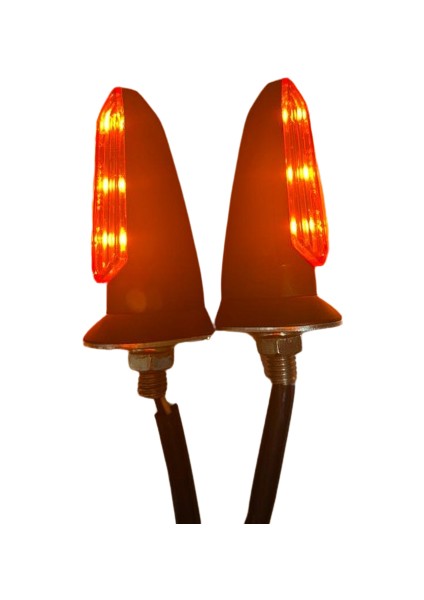 Motosiklet Sinyal Lamba Üniversal 12V Sarı Cam Sarı LED 2'li fiyatları