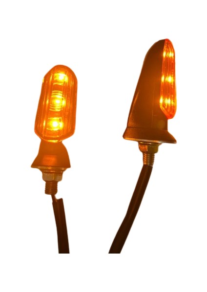 Motosiklet Sinyal Lamba Üniversal 12V Sarı Cam Sarı LED 2'li fırsatları