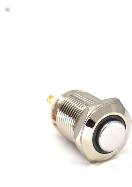 12MM Yaylı Buton Anahtar 12V Kırmızı Işıklı Yuvarlak Metal