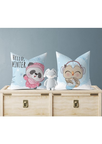 Bebek Çocuk Odası Yastıklı Kırlent Kılıf 2'li DS24 30X30 cm
