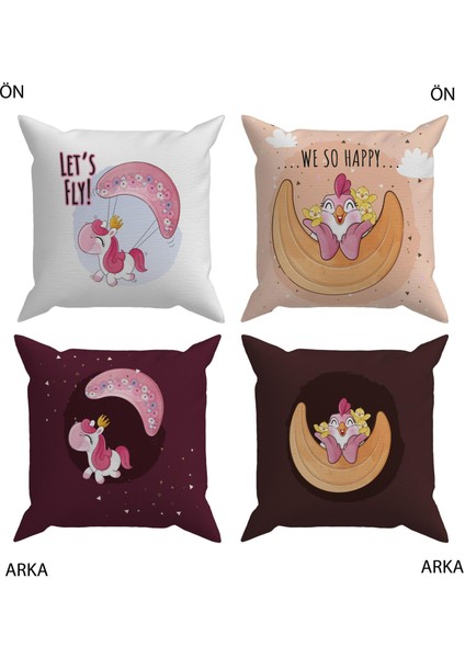 Bebek Çocuk Odası Yastıklı Kırlent Kılıf 2'li DS26 30X30 cm fiyatları