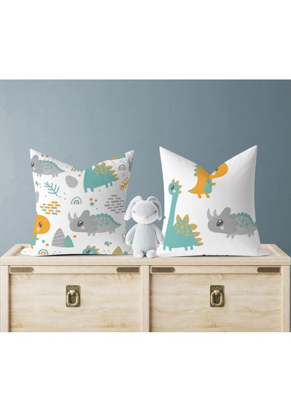 Bebek Çocuk Odası Yastıklı Kırlent Kılıf 2'li Ds6 30X30 cm