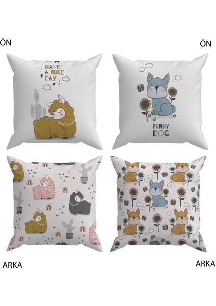 Bebek Çocuk Odası Yastıklı Kırlent Kılıf 2'li DS34 30X30 cm fiyatları