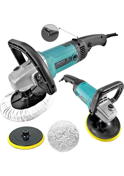 180MM 1200W Profesyonal Devir Ayarlı Pasta Cila Parlatma Polisaj Makinesi JL-5060