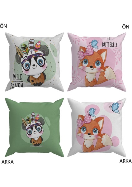 Bebek Çocuk Odası Yastıklı Kırlent Kılıf 2'li Ds7 30X30 cm fiyatları