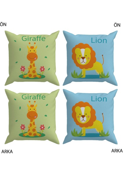 Bebek Çocuk Odası Yastıklı Kırlent Kılıf 2'li Ds9 30X30 cm fiyatları