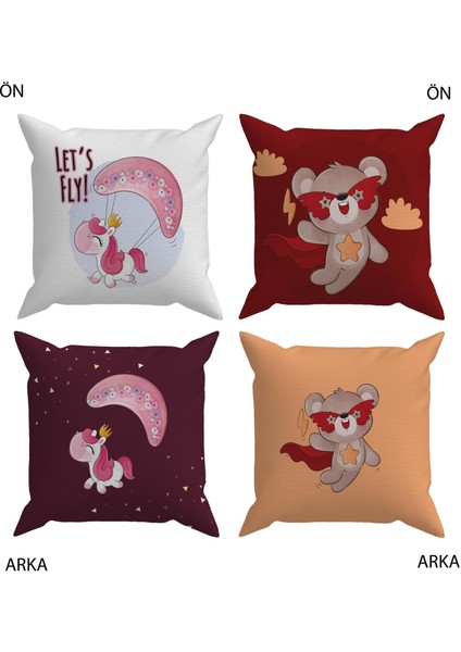 Bebek Çocuk Odası Yastıklı Kırlent Kılıf 2'li DS22 30X30 cm fiyatları