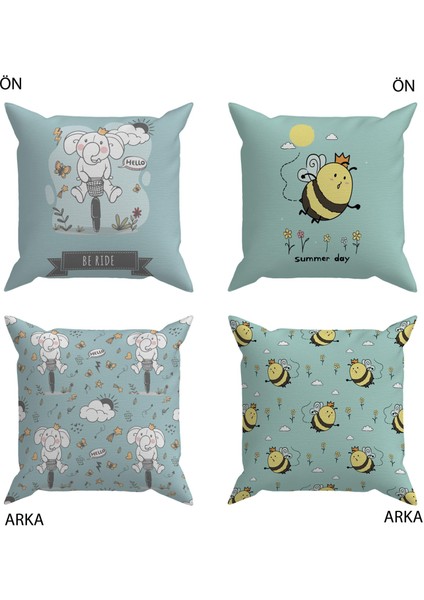 Bebek Çocuk Odası Yastıklı Kırlent Kılıf 2'li Ds1 30X30 cm fiyatları