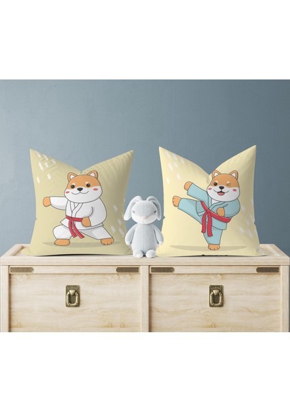 Bebek Çocuk Odası Yastıklı Kırlent Kılıf 2'li DS19 30X30 cm