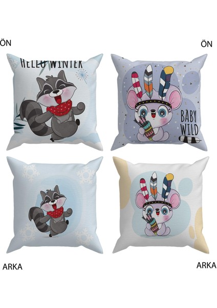 Bebek Çocuk Odası Yastıklı Kırlent Kılıf 2'li DS23 30X30 cm fiyatları
