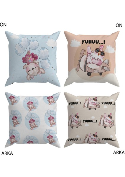 Bebek Çocuk Odası Yastıklı Kırlent Kılıf 2'li Ds4 30X30 cm fiyatları