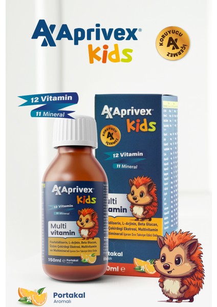 Kids Multivitamin Doğal Portakal Aromalı Şurup 150 ml