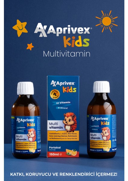 Kids Multivitamin Doğal Portakal Aromalı Şurup 150 ml