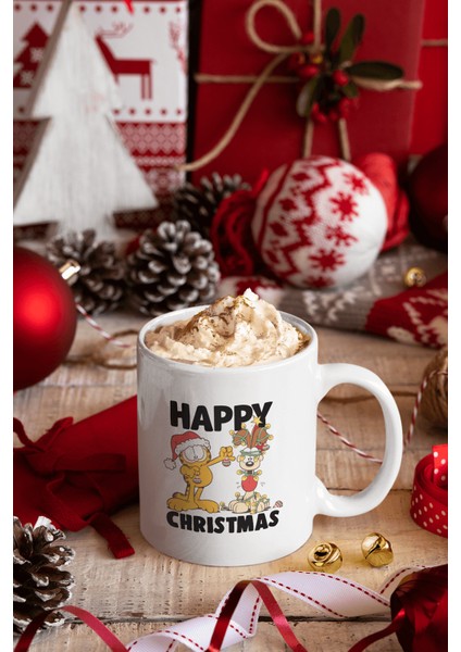 Garfield Happy Christmas Kupa Bardak
