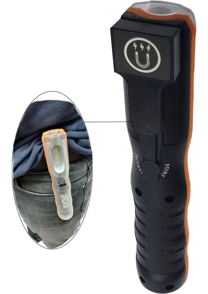 Nt Tools LE0520 Şarjlı ve Mor Işıklı Su ve Darbelere Dayanıklı Oto Tamir Fener-Lamba 500LM+UV395