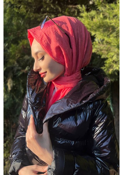 Shecarf, Pamuklu, Kırışmaz Bambu Kraş Şal 00958