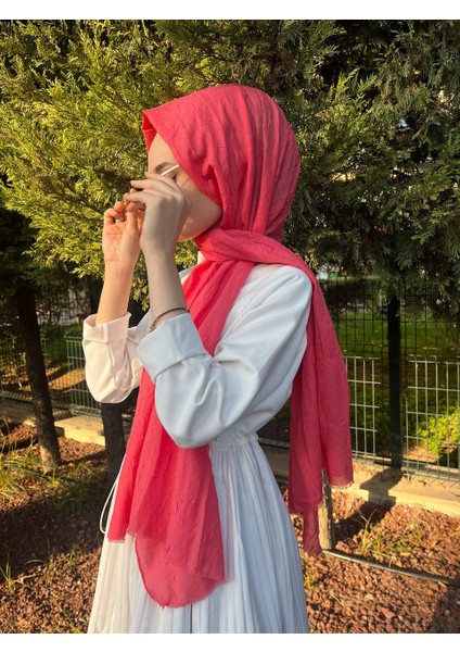 Shecarf, Pamuklu, Kırışmaz Bambu Kraş Şal 00958