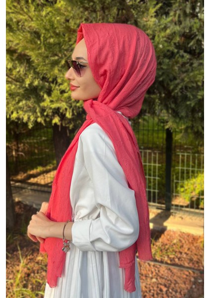 Shecarf, Pamuklu, Kırışmaz Bambu Kraş Şal 00958