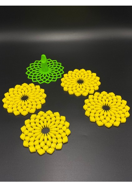 KemX3D 4'lü Dekoratif Bardak Altlığı