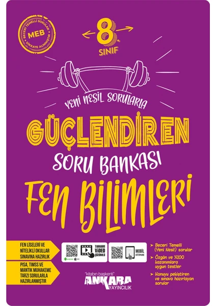 Ankara Yayıncılık Yeni Müfredat 8.Sınıf Nesil Sorularla Güçlendiren Fen Bilimleri Soru Bankası