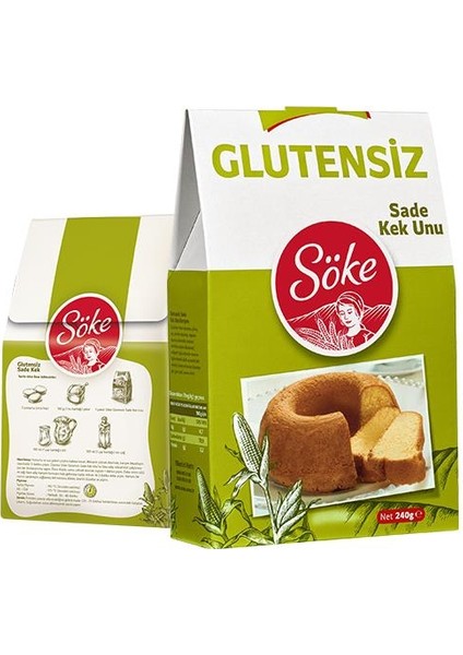 Glutensiz Sade Kek Unu 240 gr (5 Adet) fiyatları